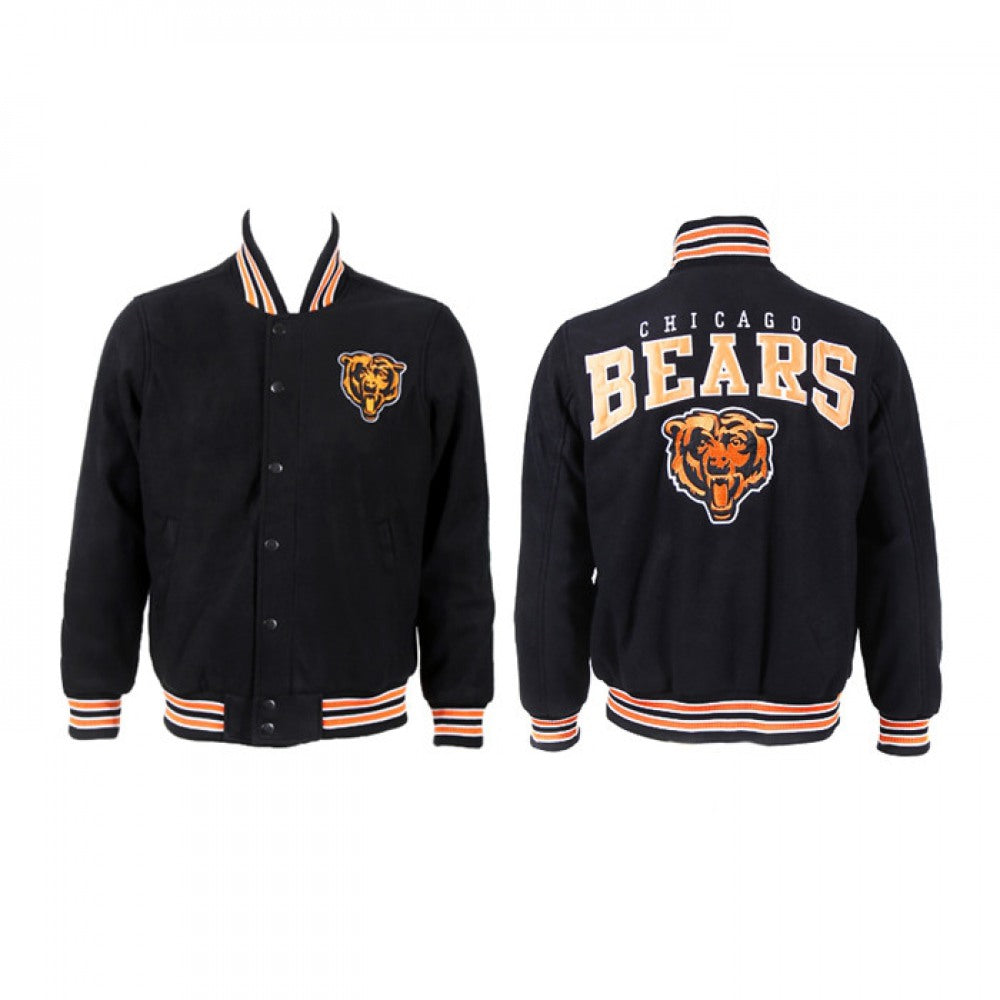Men's Chicago Bears Black Stitched Jacket 