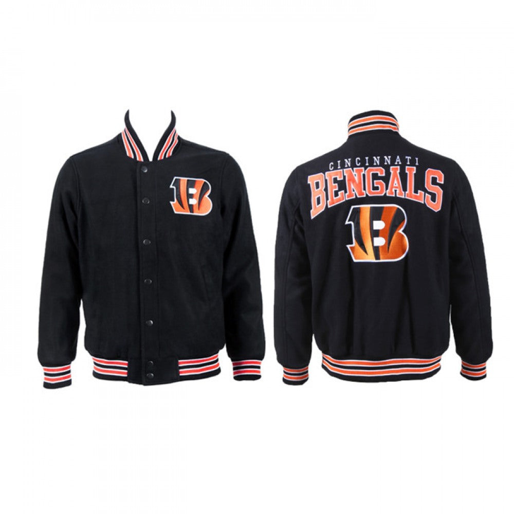 Men's Cincinnati Bengals Black Stitched Jacket 
