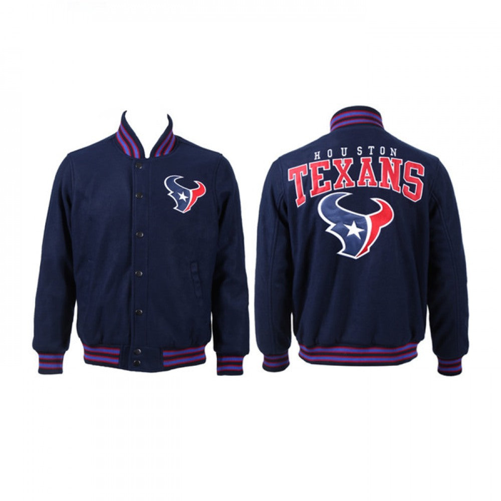 Men's Houston Texans Navy Stitched Jacket 