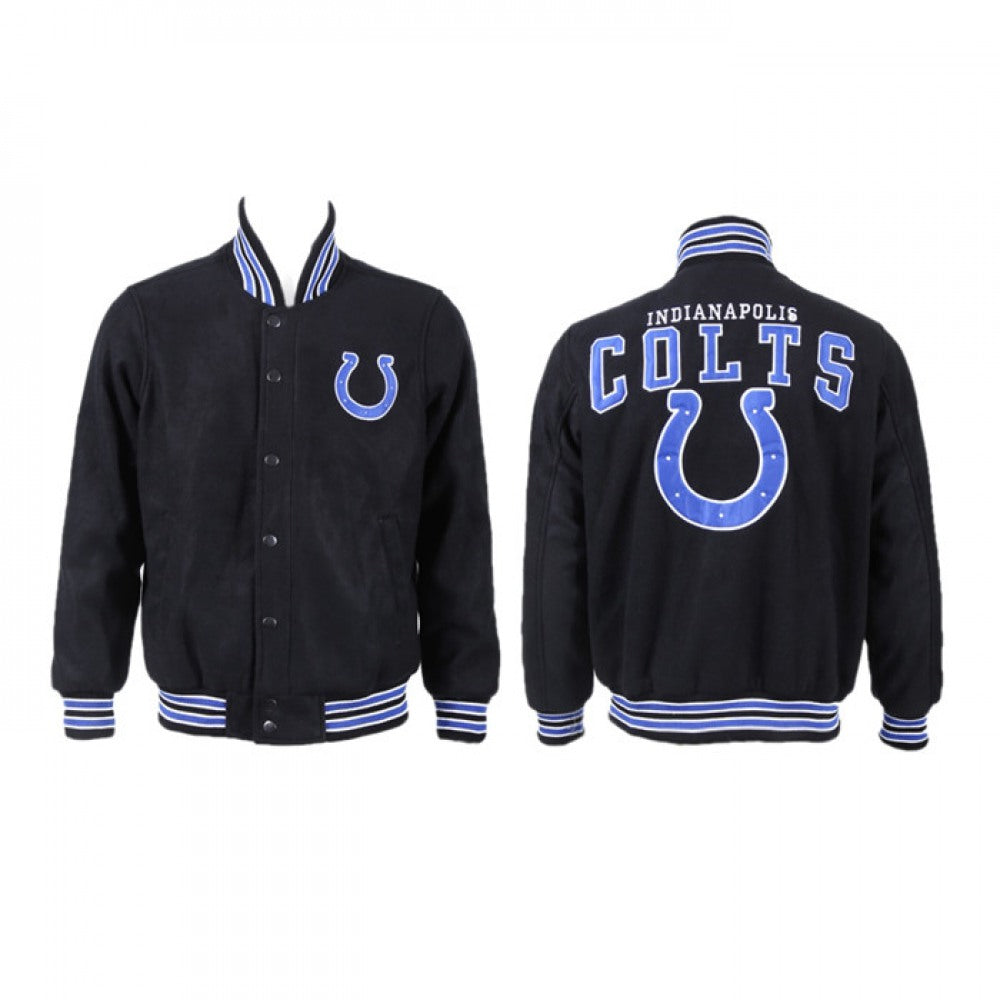 Men's Indianapolis Colts Black Stitched Jacket 