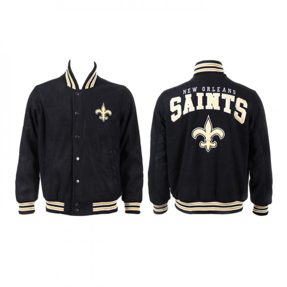 Men's New Orleans Saints Black Stitched Jacket 