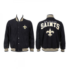 Men's New Orleans Saints Black Stitched Jacket 