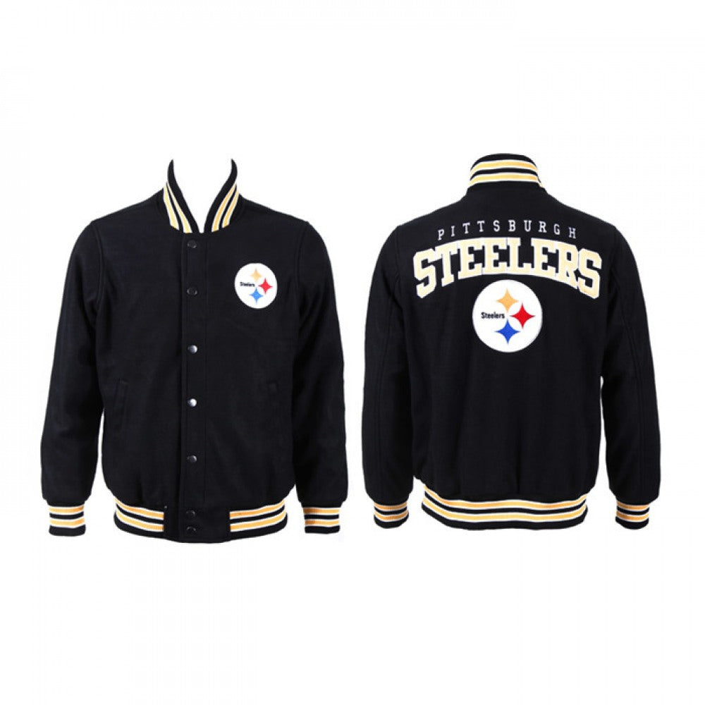 Men's Pittsburgh Steelers Black Stitched Jacket 