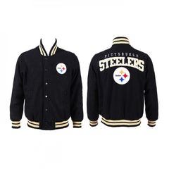 Men's Pittsburgh Steelers Black Stitched Jacket 