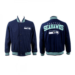 Men's Seattle Seahawks Navy Stitched Jacket 