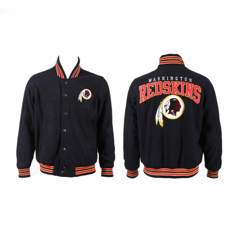 Men's Washington Commanders Black Stitched Jacket 