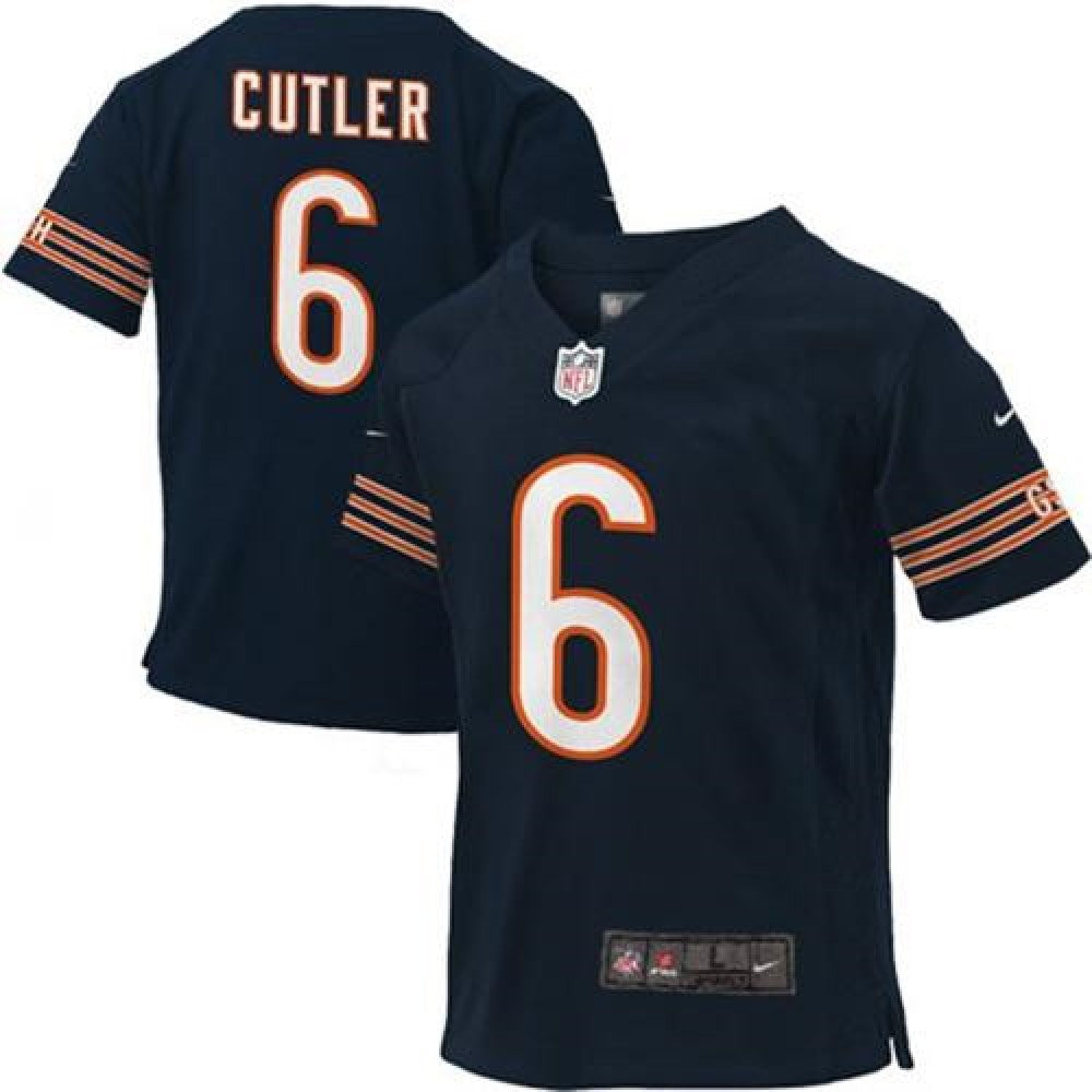 Toddler Bears #6 Jay Cutler Navy Blue Team Color Stitched NFL Elite Jersey 