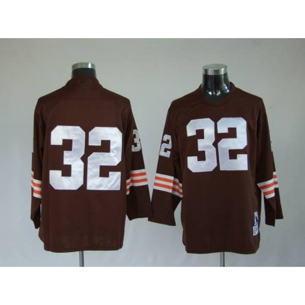 Toddler Cleveland Browns #32 Jim Brown Brown Throwback Stitched NFL Jersey 