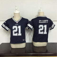 Toddler Dallas Cowboys #21 Ezekiel Elliott Blue Stitched NFL Jersey 