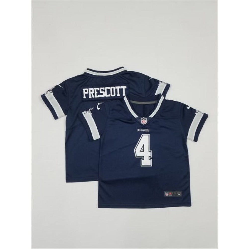 Toddlers Dallas Cowboys #4 Dak Prescott Navy Vapor Limited Stitched Jersey 