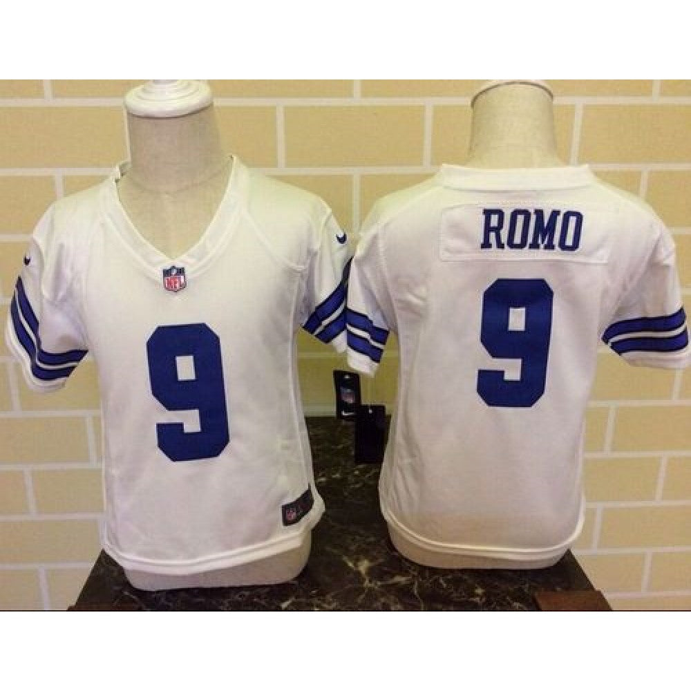 Toddler Cowboys #9 Tony Romo White Stitched NFL Elite Jersey 
