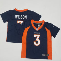 Toddlers Denver Broncos #3 Russell Wilson Navy Stitched Jersey 