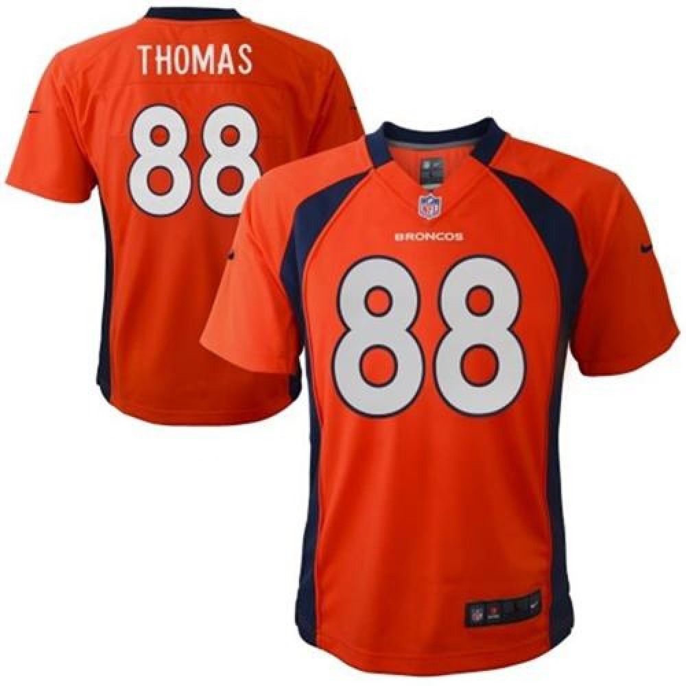 Toddler Broncos #88 Demaryius Thomas Orange Team Color Stitched NFL Elite Jersey 