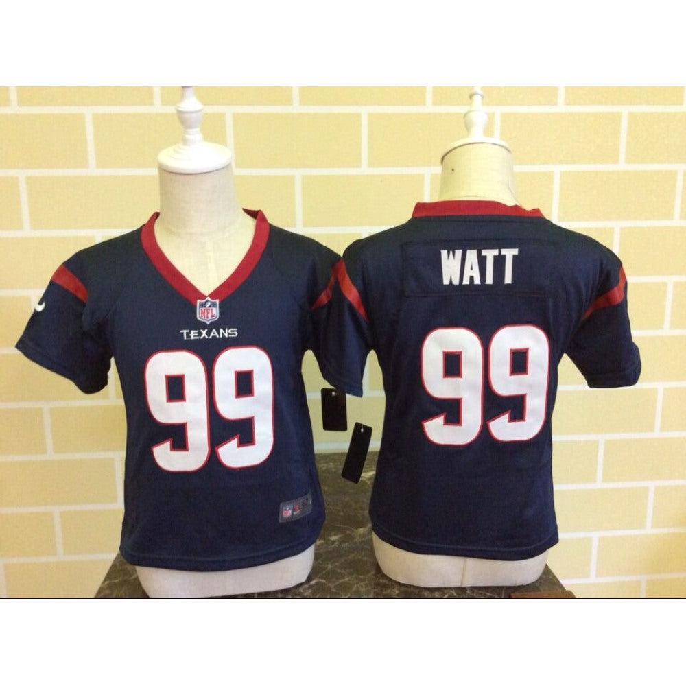 Toddler Houston Texans #99 J.J. Watt Navy Blue Stitched NFL Jersey 