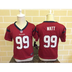 Toddler Houston Texans #99 J.J. Watt Red Stitched NFL Jersey 