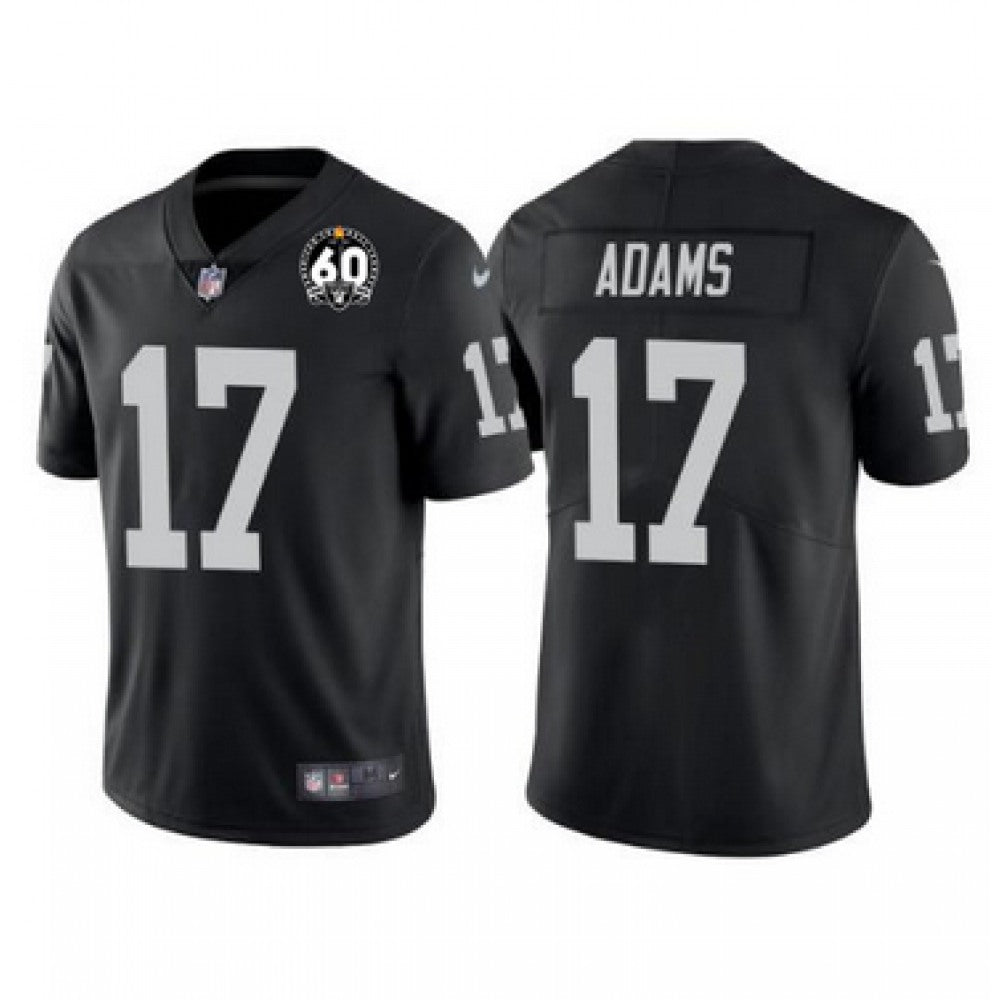 Toddlers Las Vegas Raiders #17 Davante Adams Black With 60th Anniversary Patch Vapor Limited Stitched Jersey 