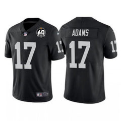 Toddlers Las Vegas Raiders #17 Davante Adams Black With 60th Anniversary Patch Vapor Limited Stitched Jersey 