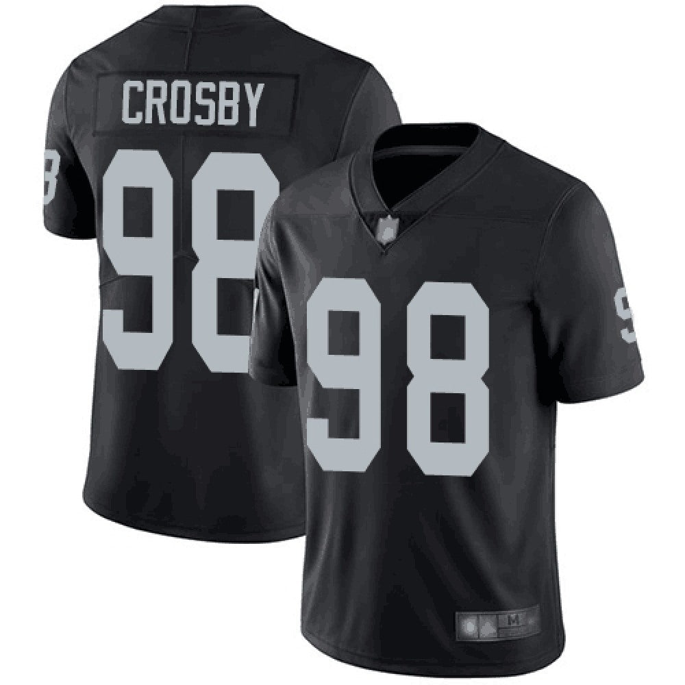 Toddlers Las Vegas Raiders #98 Maxx Crosby Black Vapor Limited Stitched Jersey 