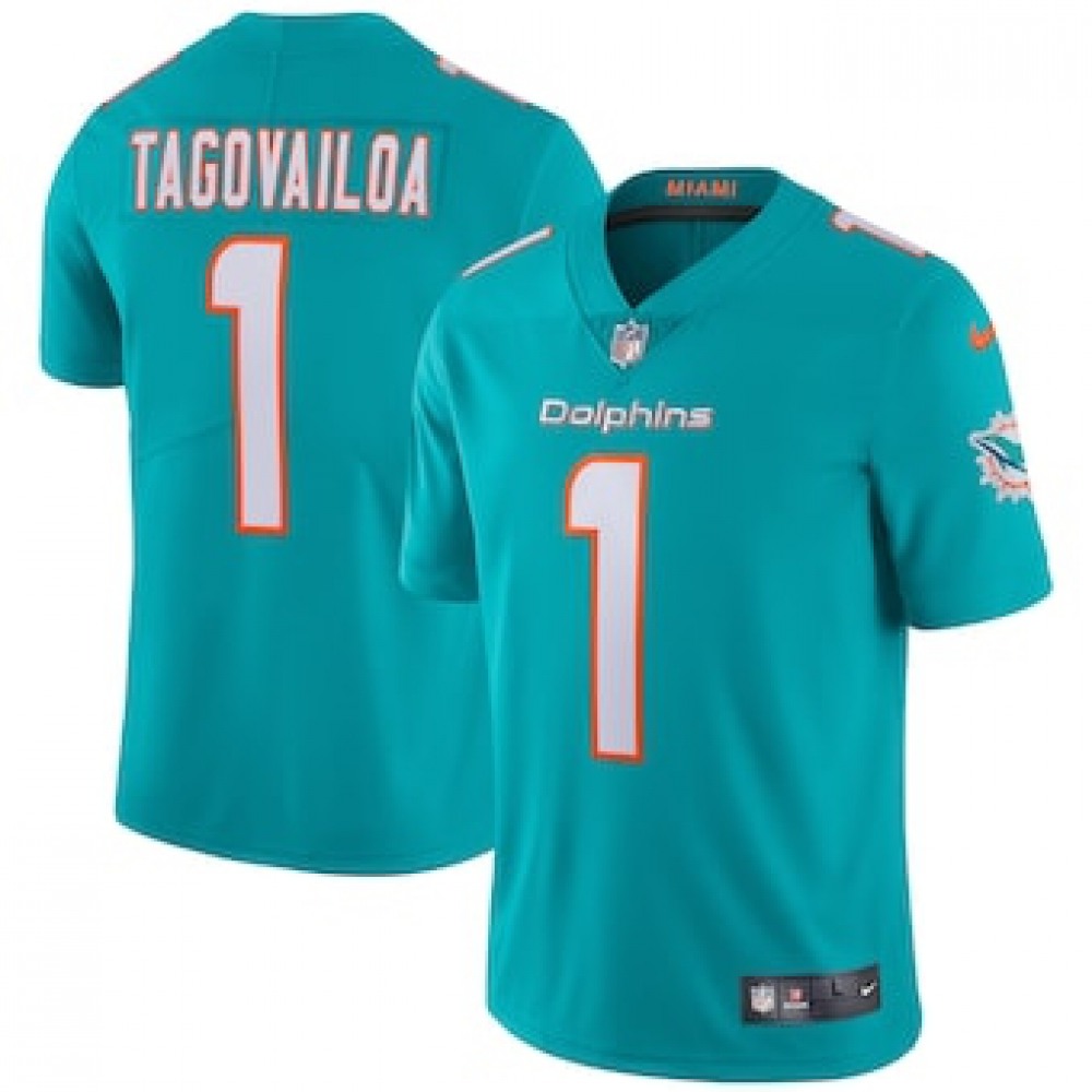 Toddlers Miami Dolphins #1 Tua Tagovailoa Aqua Vapor Limited Stitched Jersey 