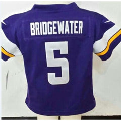 Toddler Vikings #5 Teddy Bridgewater Purple Team Color Stitched NFL Elite Jersey 