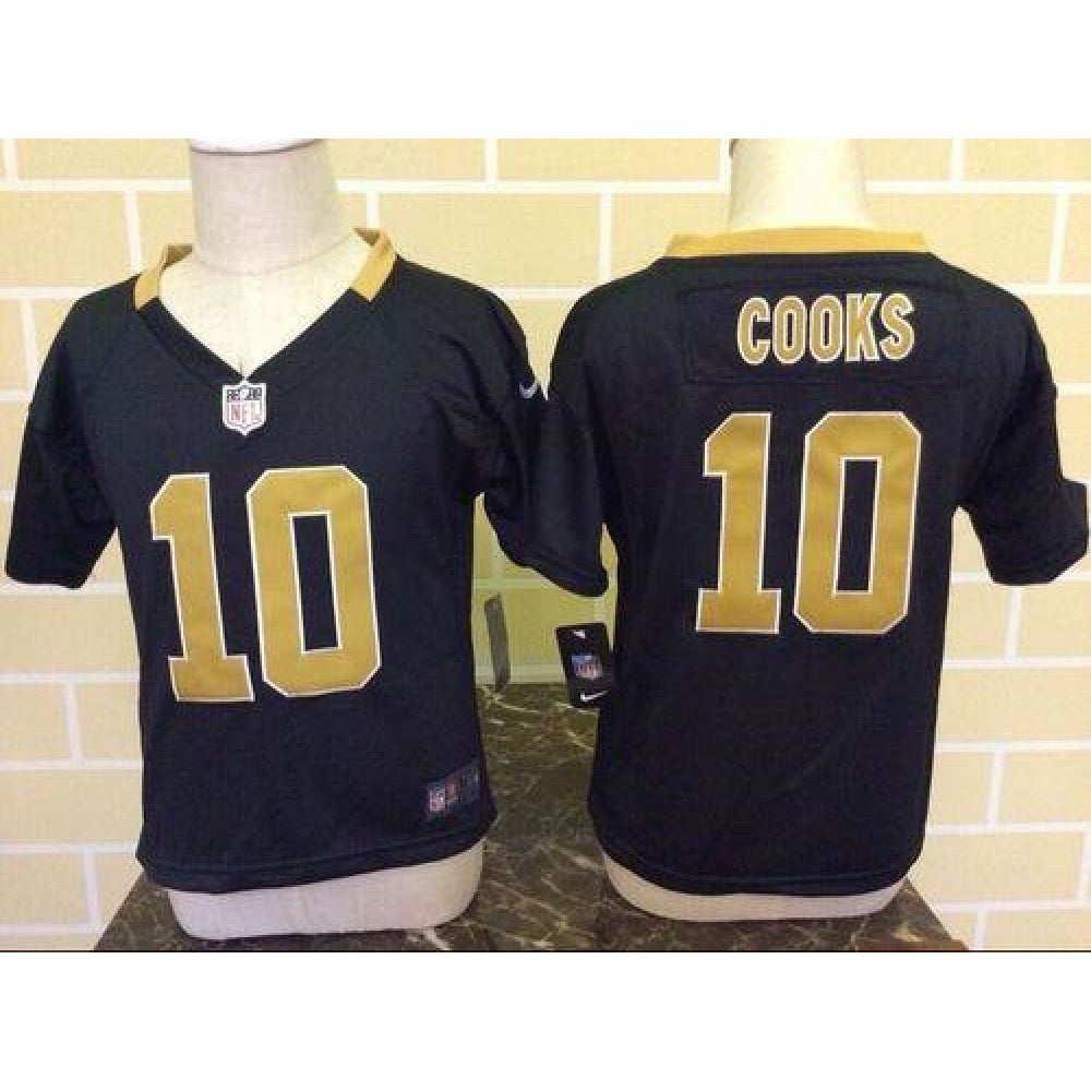 Toddler Saints #10 Brandin Cooks Black Team Color Stitched NFL Elite Jersey 