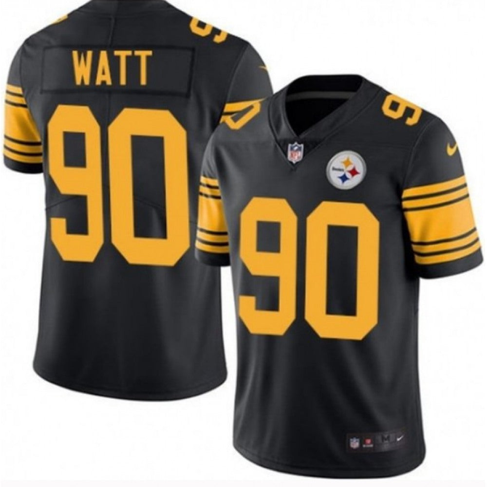 Toddlers Pittsburgh Steelers #90 T. J. Watt Black Color Rush Limited Stitched Jersey 