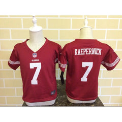 Toddler San Francisco 49ers #7 Colin Kaepernick Red Stitched NFL Jersey 