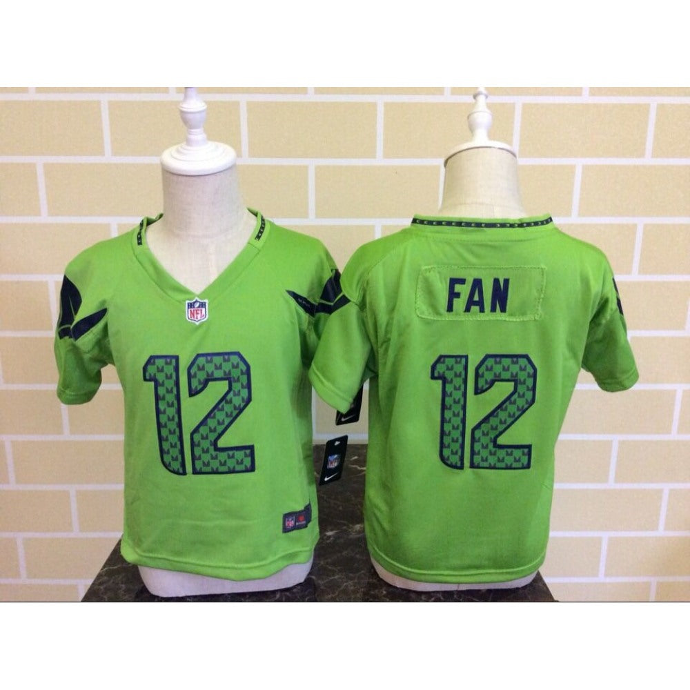 Toddler Seattle Seahawks #12 Fan Green Stitched NFL Jersey 