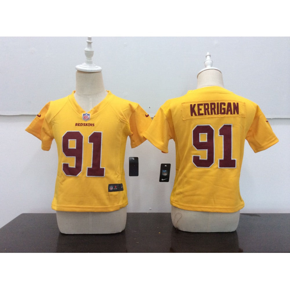 Toddler Washington Redskins #91 Ryan Kerrigan Gold Stitched NFL Jersey 