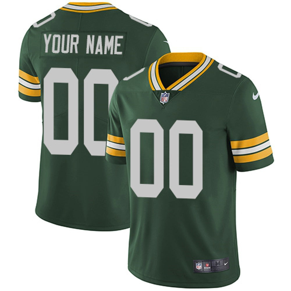 Toddler Green Bay Packers Customized Green Team Color Vapor Untouchable NFL Stitched Limited Jersey 