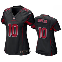 Women's Arizona Cardinals #10 DeAndre Hopkins Black Color Rush Stitched Jersey(Run Small) 