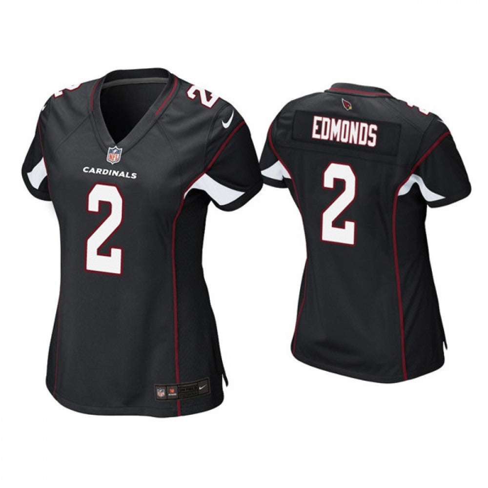Women's Arizona Cardinals #2 Chase Edmonds Black Stitched Jersey(Run Small) 