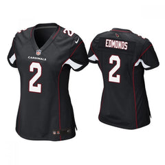 Women's Arizona Cardinals #2 Chase Edmonds Black Stitched Jersey(Run Small) 