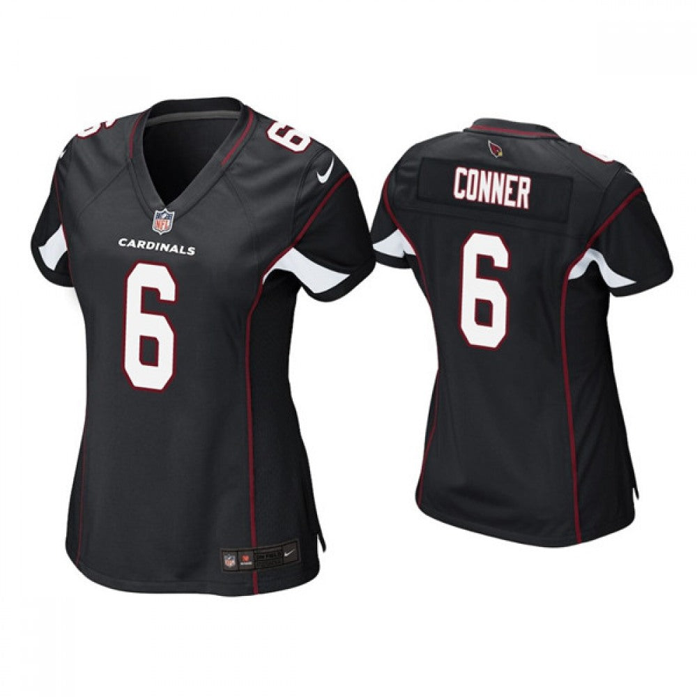 Women's Arizona Cardinals #6 James Conner Black Stitched Jersey(Run Small) 
