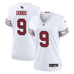 Women's Arizona Cardinals #9 Joshua Dobbs White 2023 Stitched Jersey(Run Small) 
