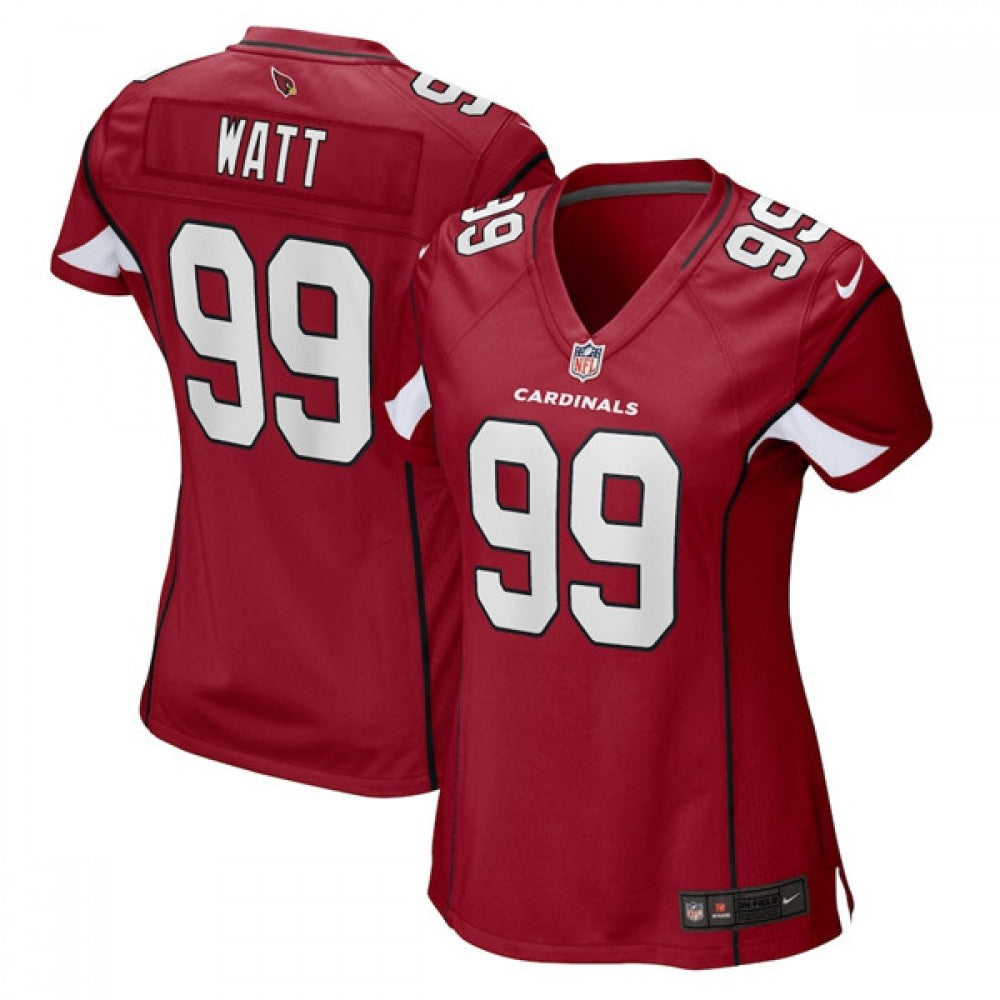 Women's Arizona Cardinals #99 J.J. Watt Red Stitched Jersey(Run Small) 