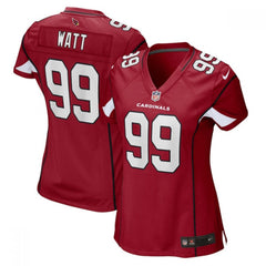 Women's Arizona Cardinals #99 J.J. Watt Red Stitched Jersey(Run Small) 