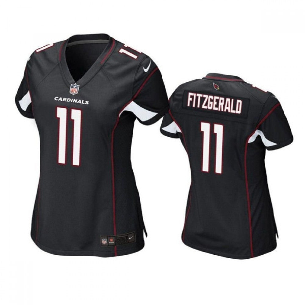 Cardinals #11 Larry Fitzgerald Black Alternate Women's Stitched NFL Elite Jersey 