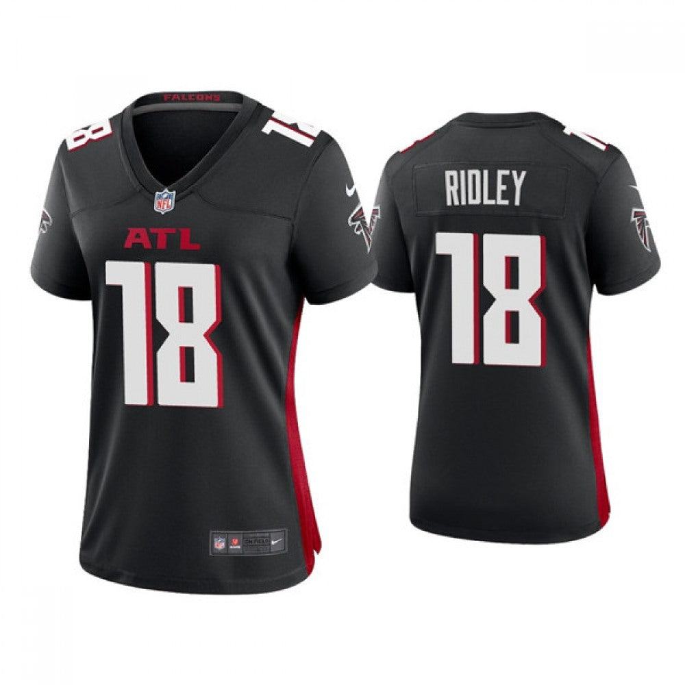 Women's Atlanta Falcons #18 Calvin Ridley New Black Stitched Jersey(Run Small) 