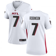 Women's Atlanta Falcons #7 Bijan Robinson White 2023 Draft Stitched Jersey(Run Small) 
