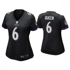 Women's Baltimore Ravens #6 Patrick Queen Black Vapor Untouchable Limited Football Jersey(Run Small) 
