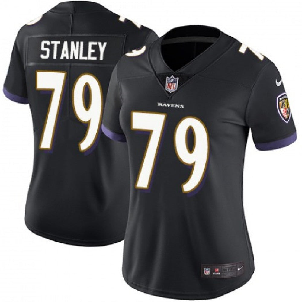 Women's Baltimore Ravens #79 Ronnie Stanley Black Vapor Untouchable Limited NFL Jersey( Run Small) 