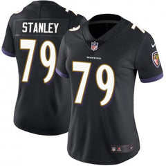 Women's Baltimore Ravens #79 Ronnie Stanley Black Vapor Untouchable Limited NFL Jersey( Run Small) 