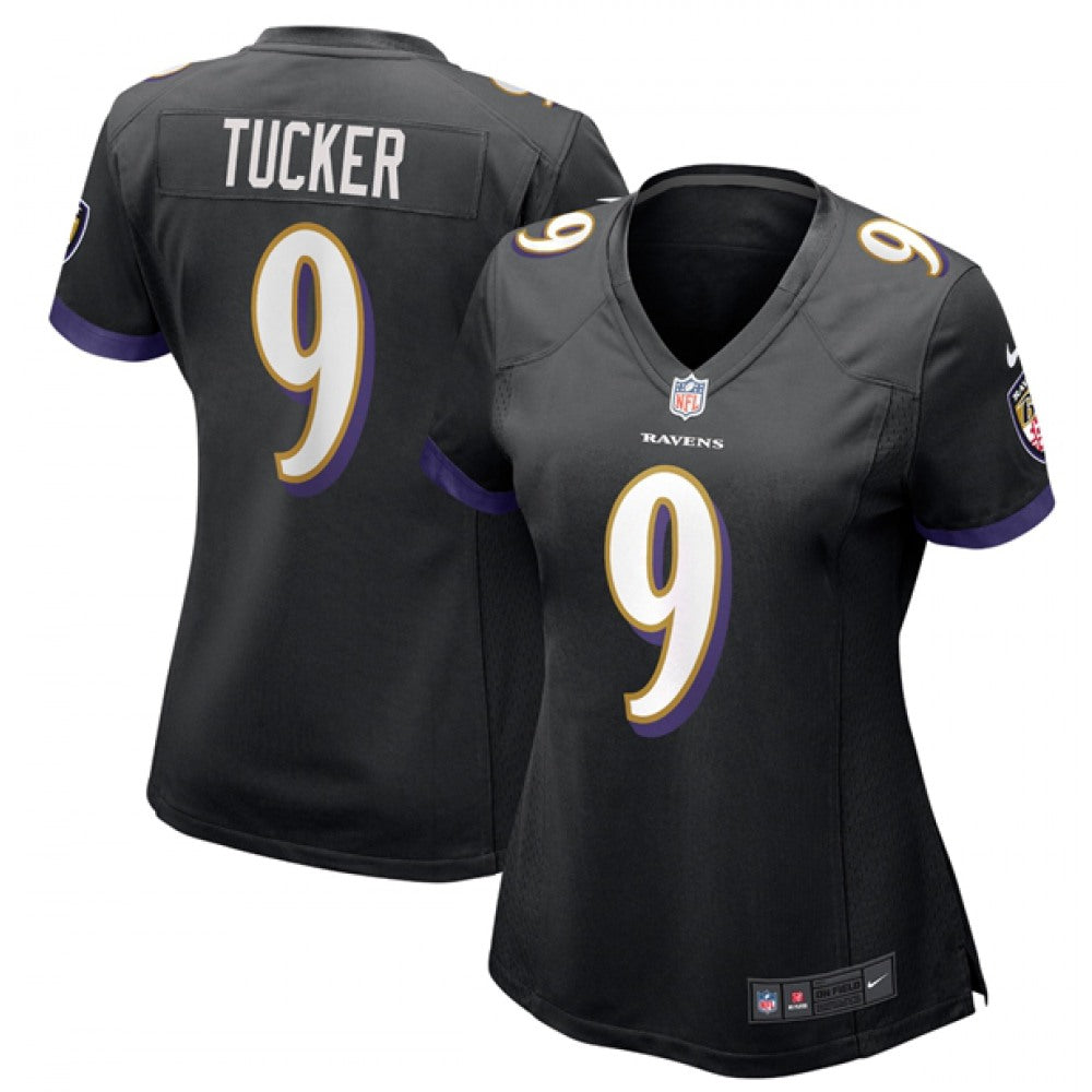 Women's Baltimore Ravens #9 Justin Tucker Black Vapor Untouchable Limited NFL Jersey 