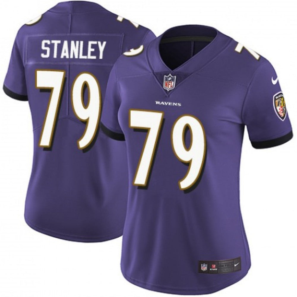 Women's Baltimore Ravens #79 Ronnie Stanley Purple Vapor Untouchable Limited NFL Jersey( Run Small) 