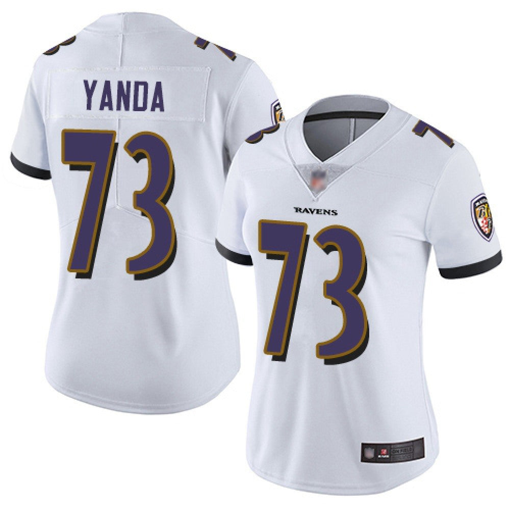 Women's Baltimore Ravens #73 Marshal Yanda White Vapor Untouchable Limited NFL Jersey(Run Small) 