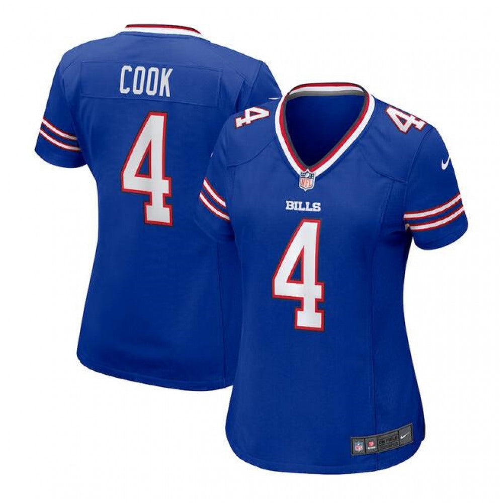 Women's Buffalo Bills #4 James Cook Blue Stitched Football Jersey(Run Small) 
