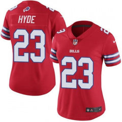 Women's Buffalo Bills #23 Micah Hyde Red Stitched Football Jersey(Run Small) 