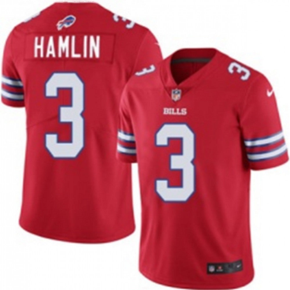 Women's Buffalo Bills #3 Damar Hamlin Red Vapor Untouchable Stitched Jersey(Run Small) 
