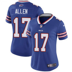 Women's Buffalo Bills #17 Josh Allen Royal Limited Stitched Jersey(Run Small) 